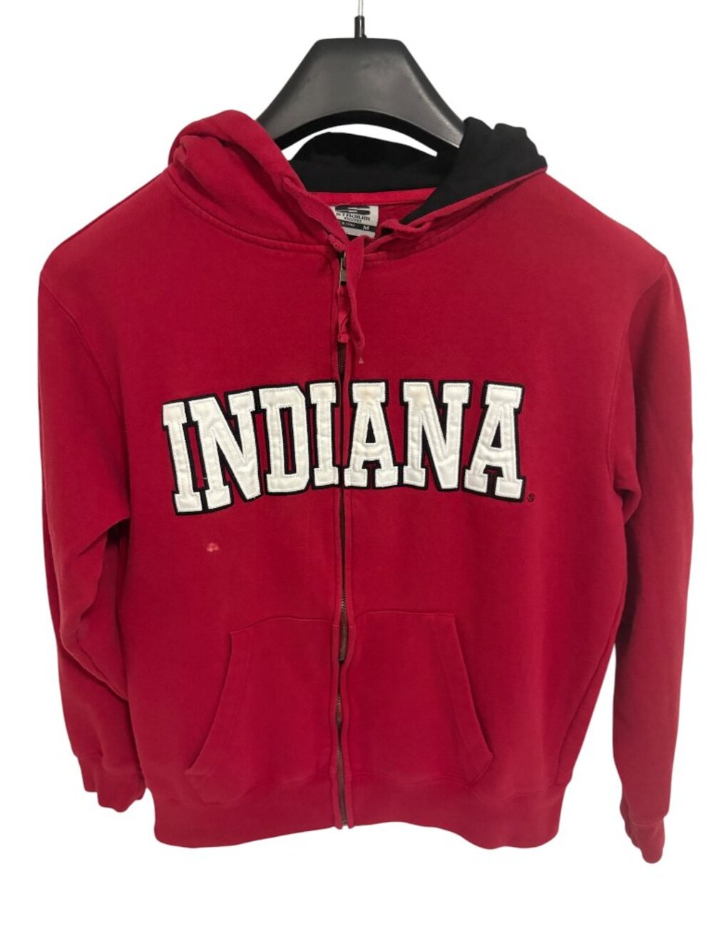 Indiana Hoosiers Full Zip Hoodie Sweatshirt Mens Size Medium Embroidered Stadium